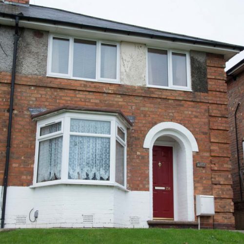 White PVCu casement windows refurbishment for council project