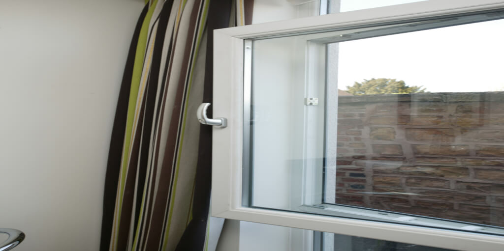 White uPVC tilt and turn windows