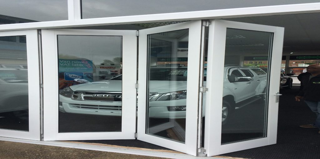 Kestrel white aluminium bifold doors