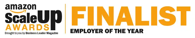 amazon scale up awards - finalist for employer of the year banner